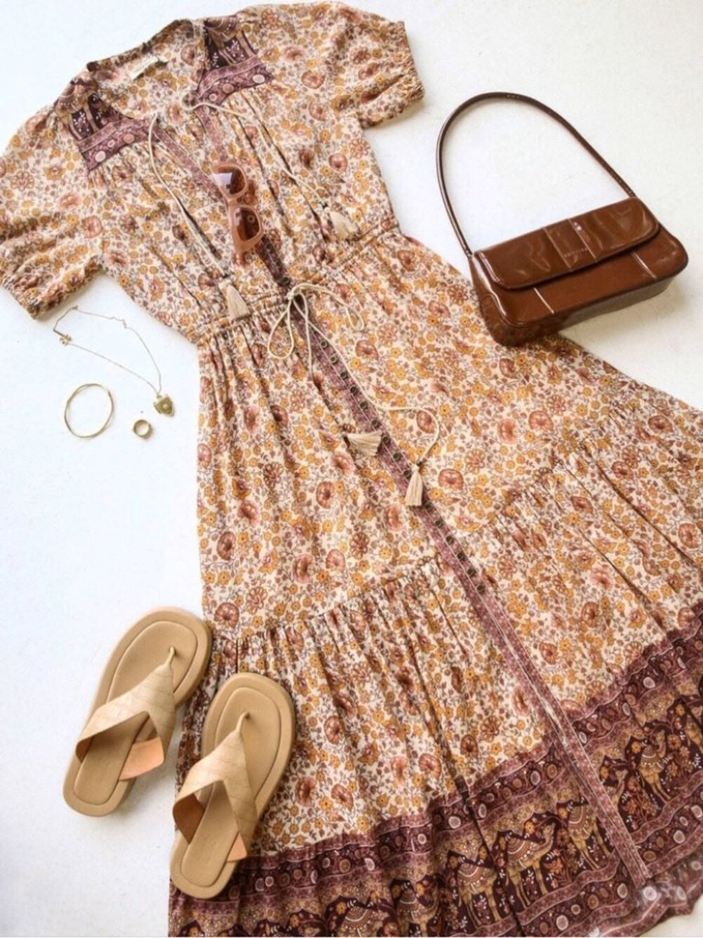 Spell Sundown Gown Midi Dress - XS